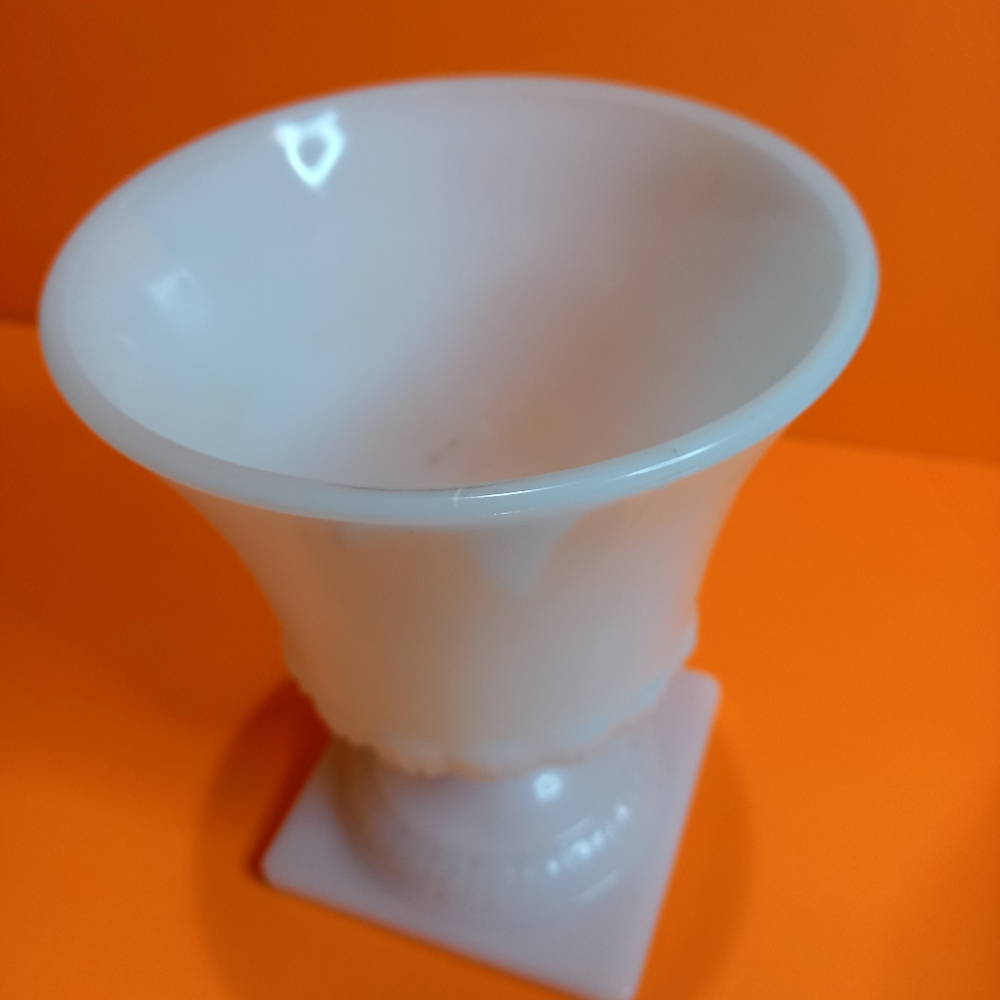 Milk glass urn-cleveland